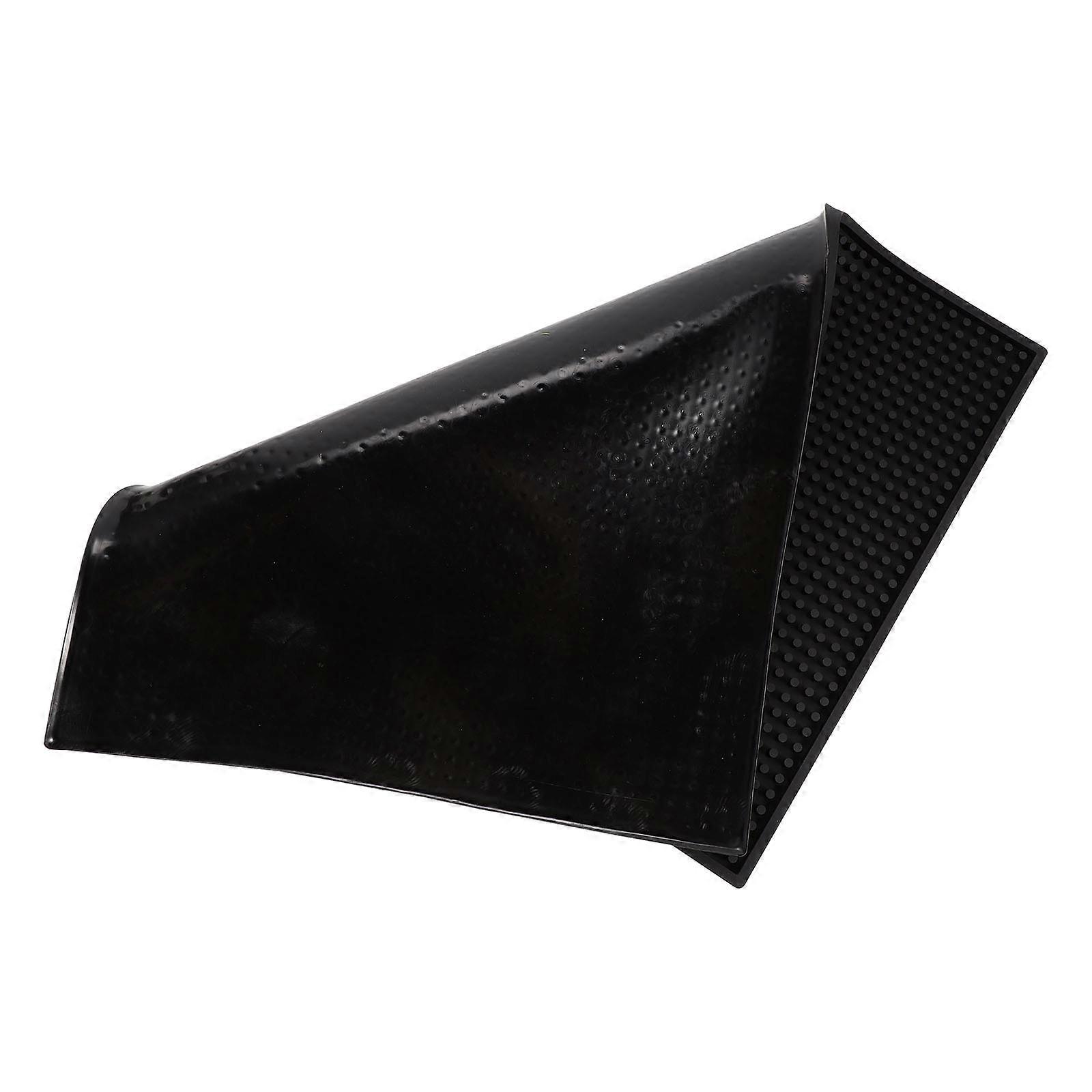 Wear-Resistant Coffee Mat Convenient Drying Mat Kitchen Accessory Non-Slip Rectangular PVC 1Set