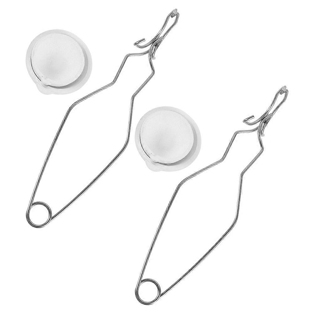 Durable Metal Gold Clip for Melting Furnace with Long Handle 1 Set White for Home Use