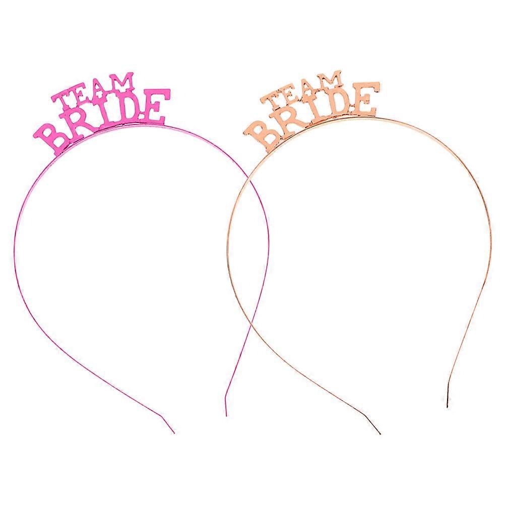 Bridal Party Headbands Made of Metal for Decor Assorted Color Lightweight and Durable 2Pcs