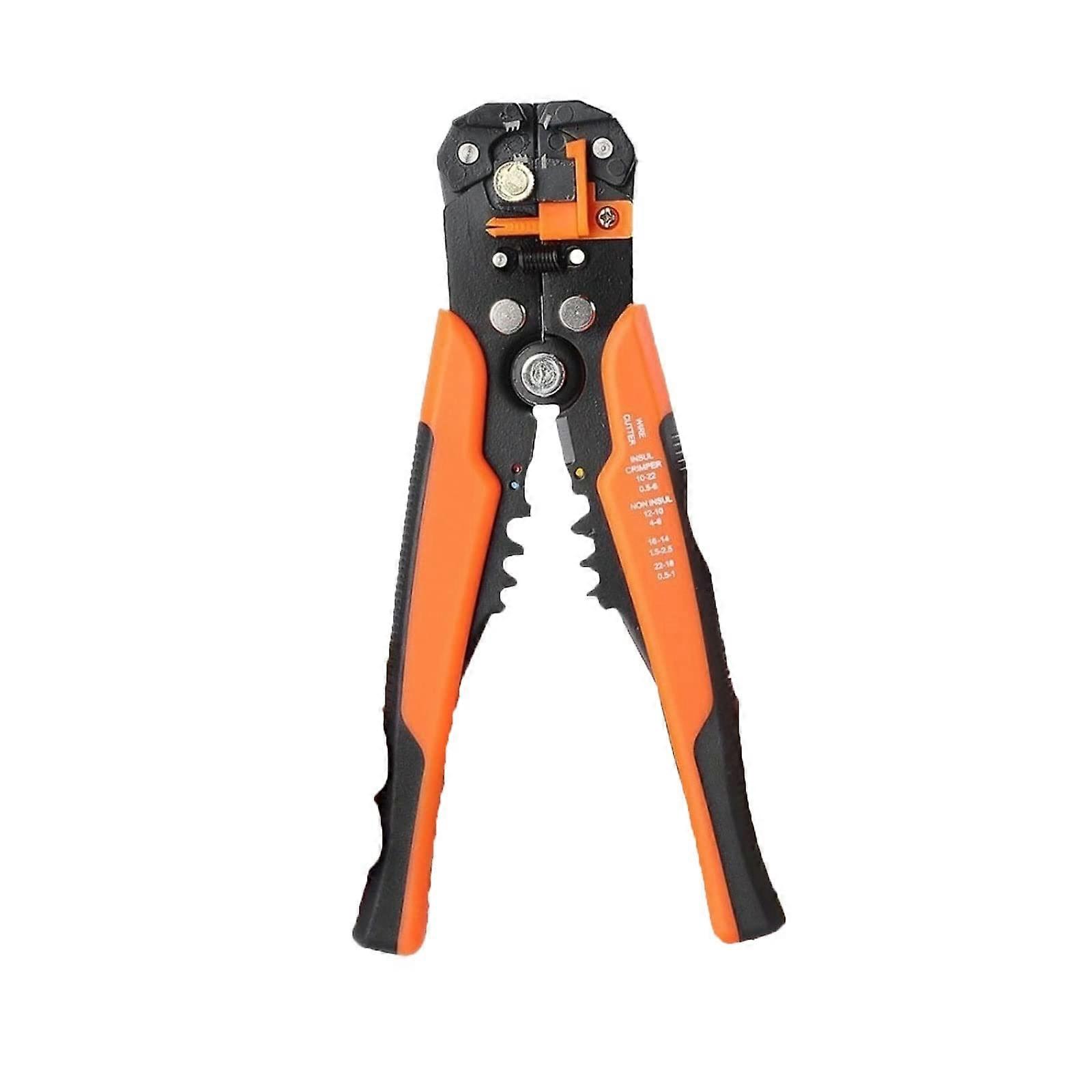 Wire stripper, selfadjusting wire strippers, wire cutters, crimping pliers, automatic wire strippers, industrial tools, orange