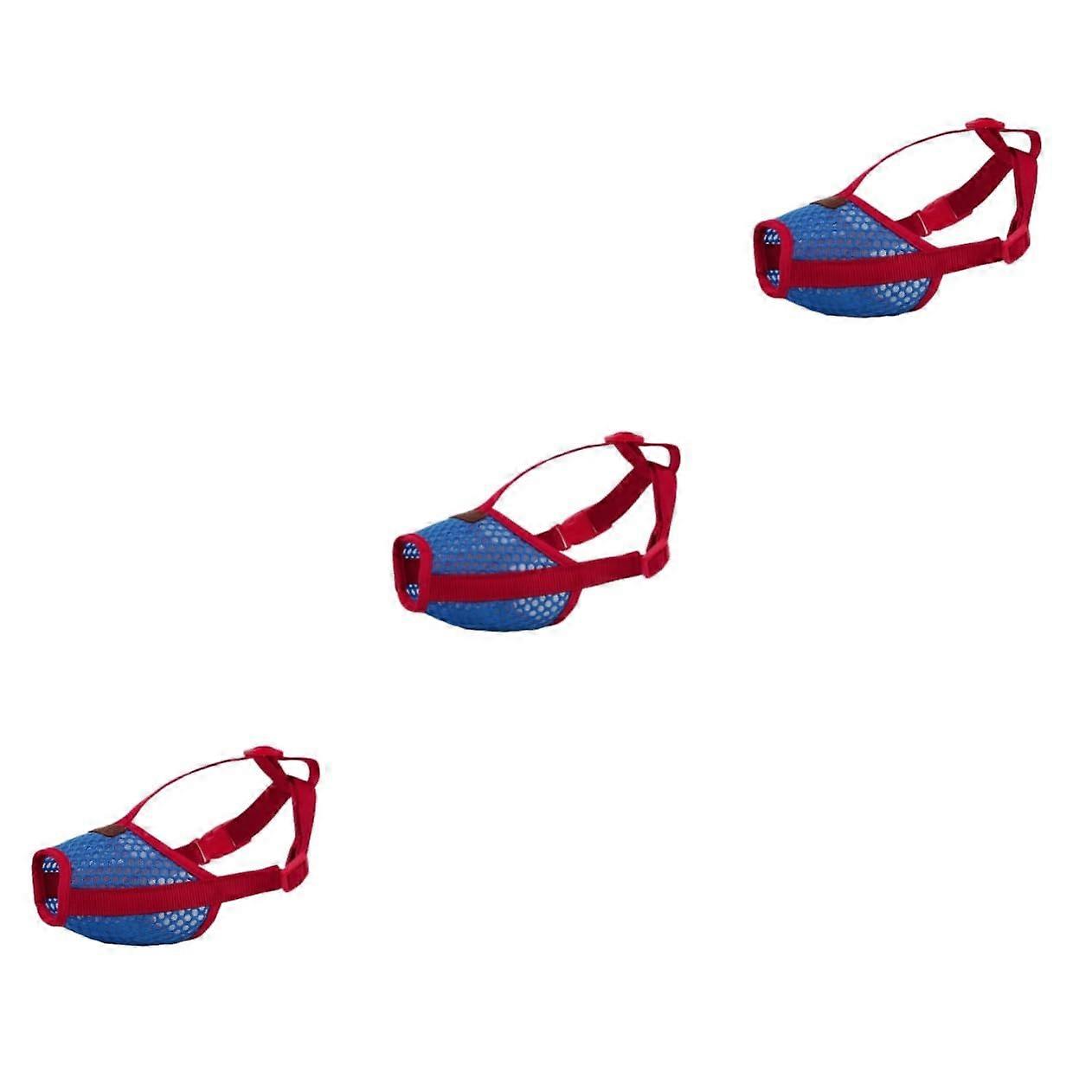 Pack of 3 Dog Muzzles for Dogs, Dog Muzzles, Dog Muzzle for Various Sizes, Dog Muzzle for Safety, Extra Small Dog Transporter, Dog Muzzle Mask Red