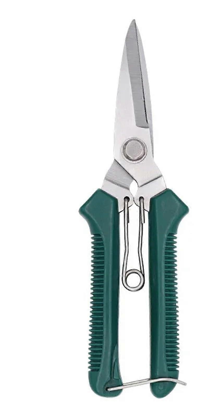 Pruning Shears 190mm Straight-Head Manual Bonsai Tool Green