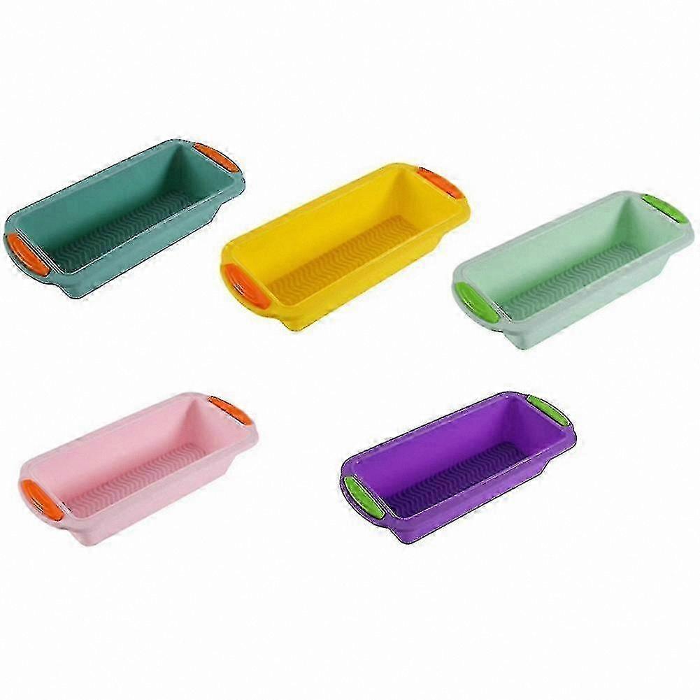 Silicone Bread Loaf Pan Set, 5-Pack Non-Stick Rectangle Baking Pans for Oven Use