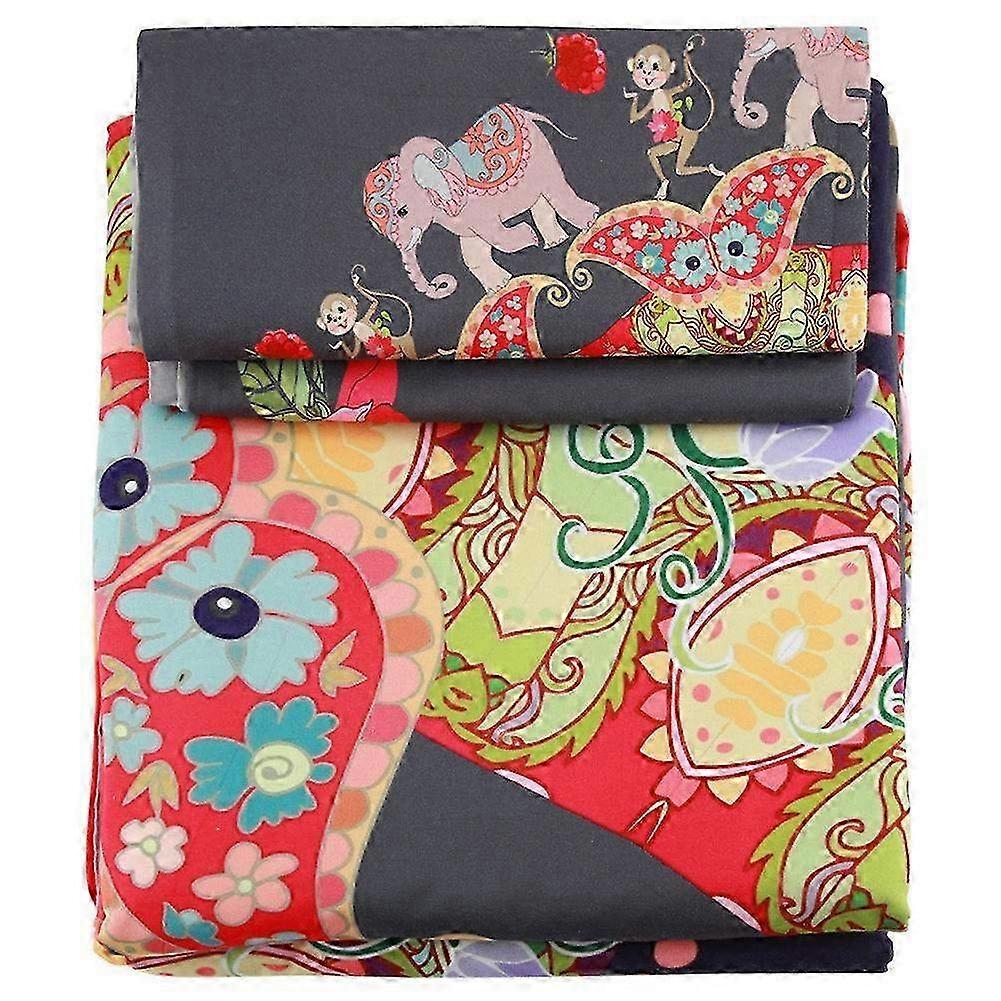 3PCS Soft Animal Print Bedding Set - 100% Polyester Duvet Cover & Pillow Cases for Queen Size - Cozy Quilt Set