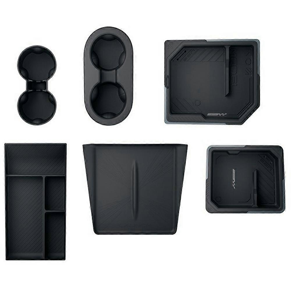 BASEUS T-Space TT3 6Pcs/Set For Tesla Model Y New Center Console Storage Tray Armrest Box Cup