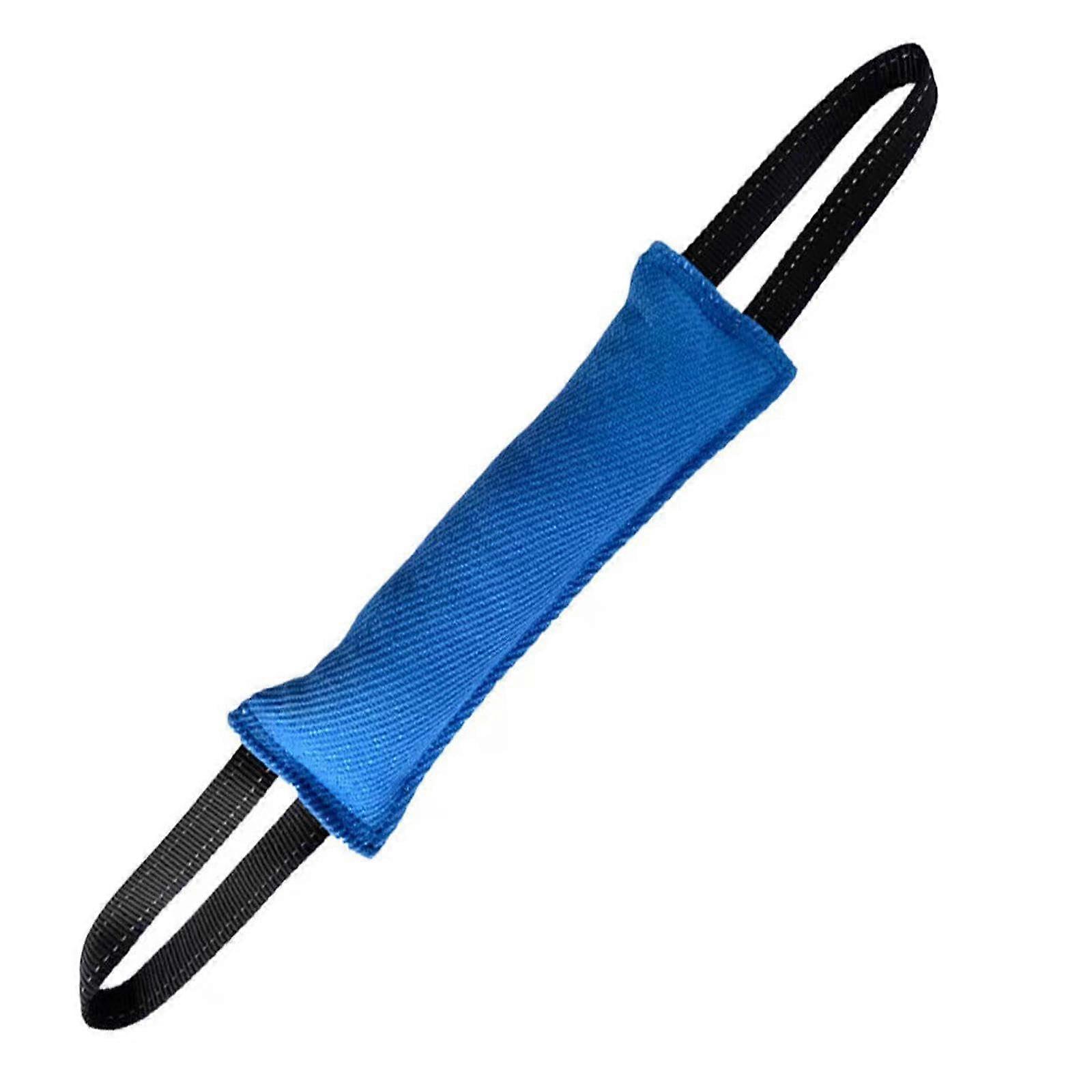 Dog Bite Tug Toy with Two Soft Handles - Durable Rope Chew Toy for German Shepherd Tug of War, Blue Color