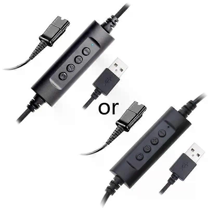 Clear Sound Headset Connector Cable USB-QD Headset Adapter Cable Accessories