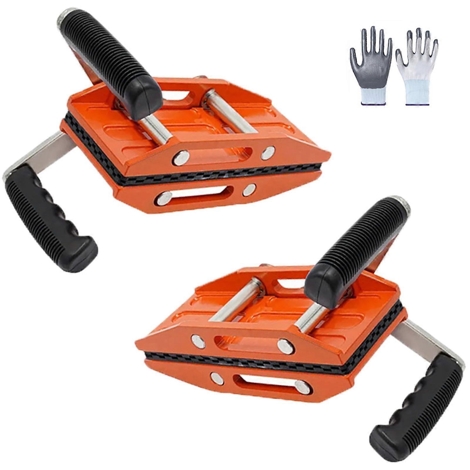 2-Piece Hoisting Tool for Glass-Stone Panels, Two-Hand Handling Clamps, 150 kg Capacity, Suitable for Marble and Plywood