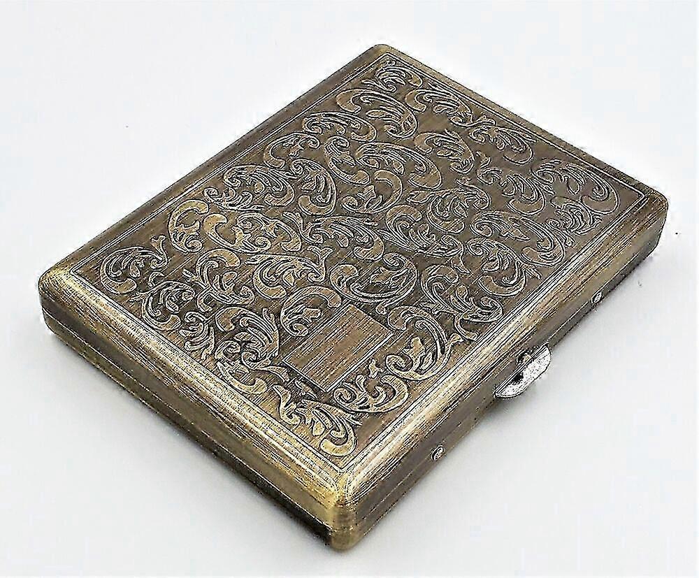 Stainless Steel Engraved Mens Cigarette Case 20 Pcs