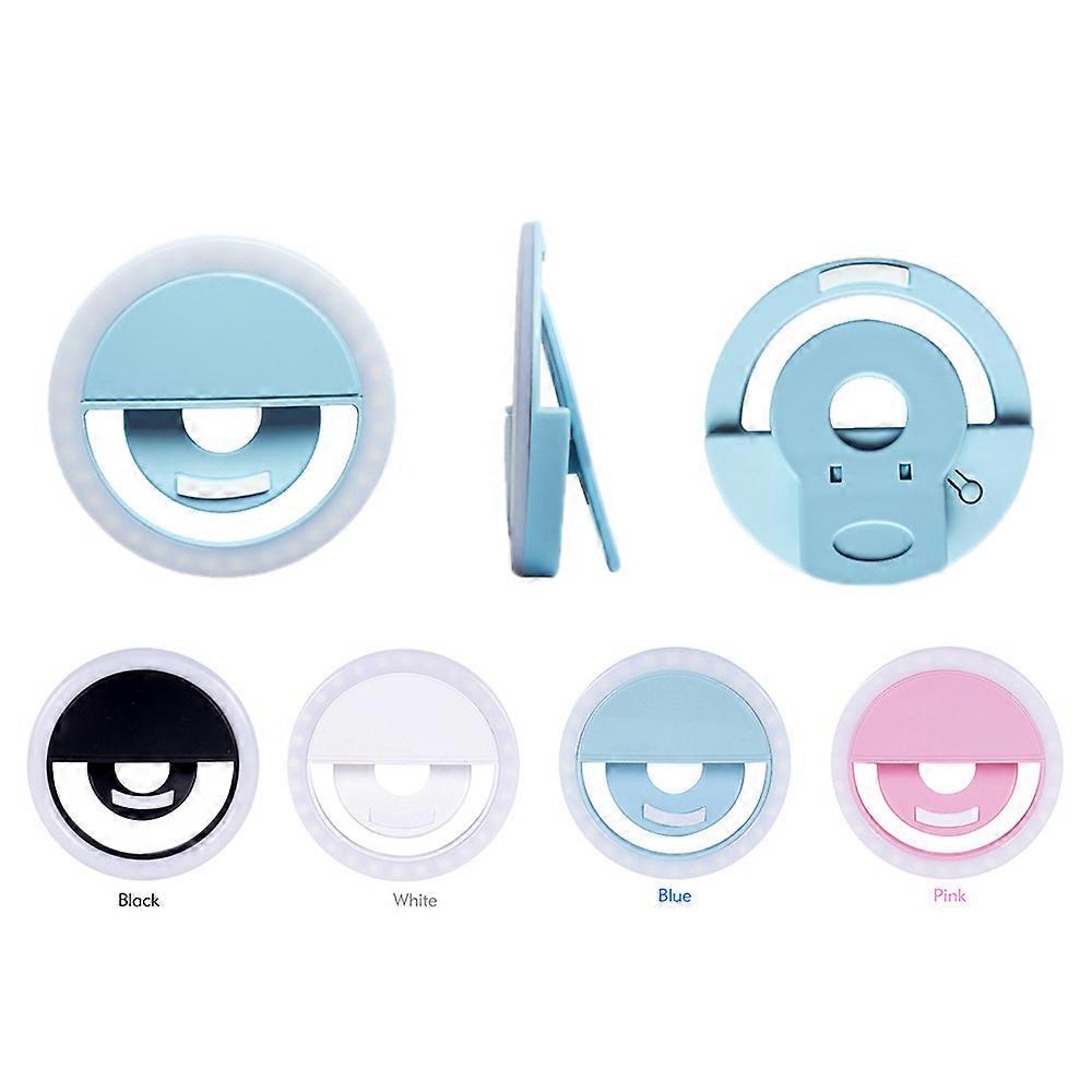 Supplementary Light Lamp Mobile Phone Selfie Light Annular Supplementary Light Lamp Built-in Rechargeable Lithium Battery White