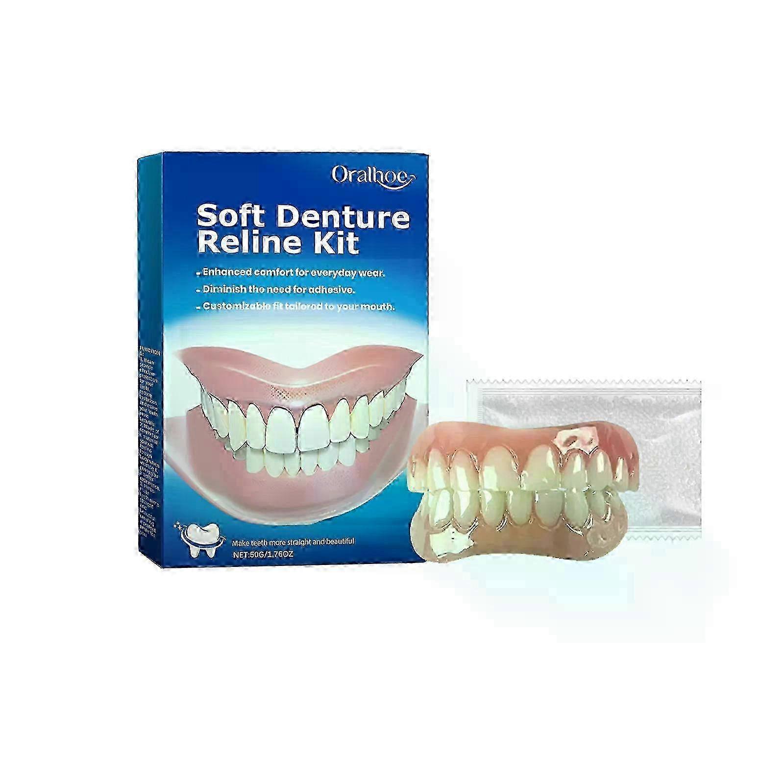 Silicone Denture Reline Kit for PerfectFit customize Comfort Women and Men