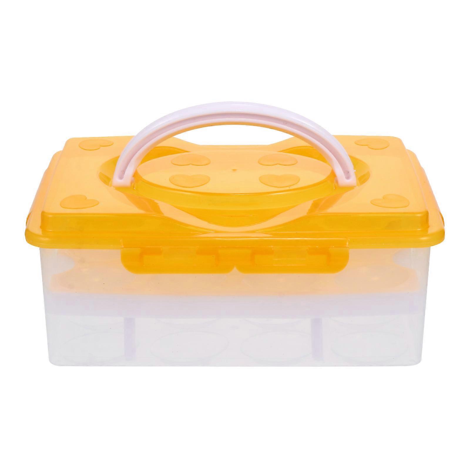 Egg Carrier Tray Grid Egg Storage Box Cupboard Storage Pp Orange Collision Prevention 1Pack