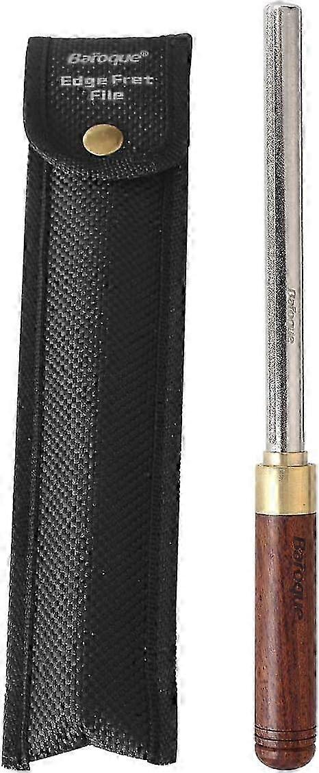 3-in-1 Guitar Fret File with Wooden Handle for Trimming and Maintenance, Professional Repair Tool with 3 Size Edges for Guitar Care