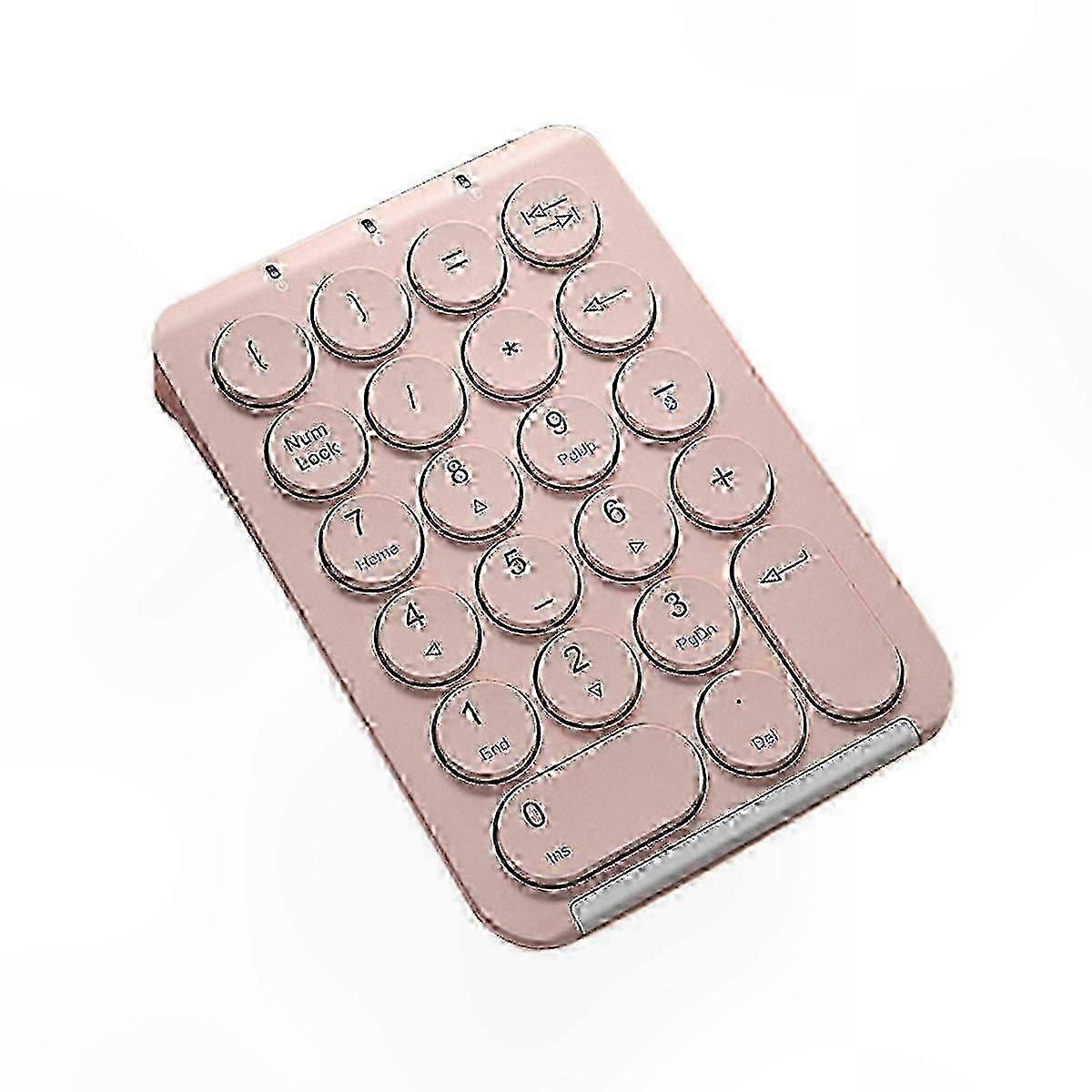 Bluetooth Numeric Keypad with Round Keycaps, 22-Key Rechargeable Wireless Numpad for Laptop and PC hwy