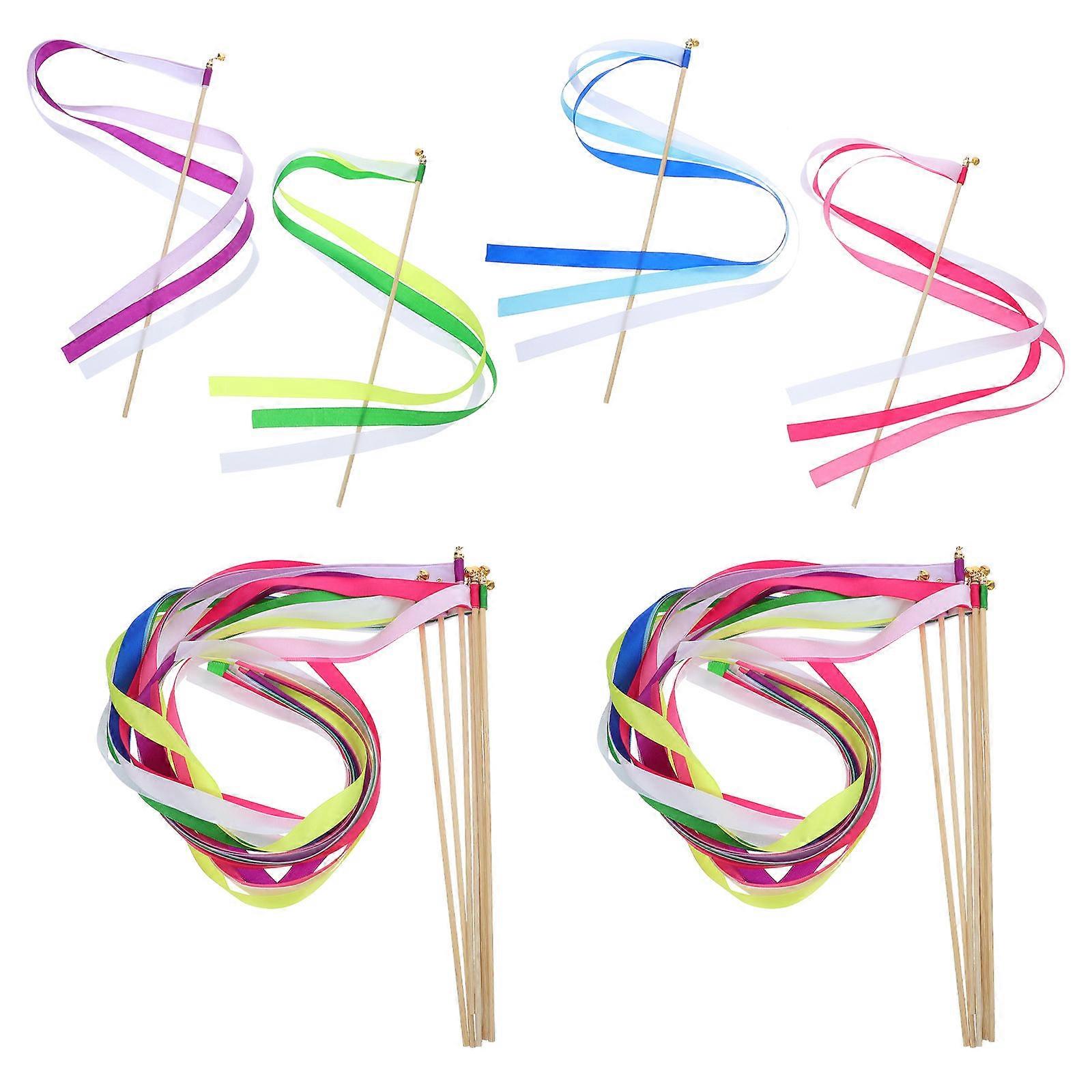 It sounds like you're referring to a product listing for **20pcs Ribbon Sticks Wands Streamers With Bells – Fairy Stick Party Ribbon Streamers for