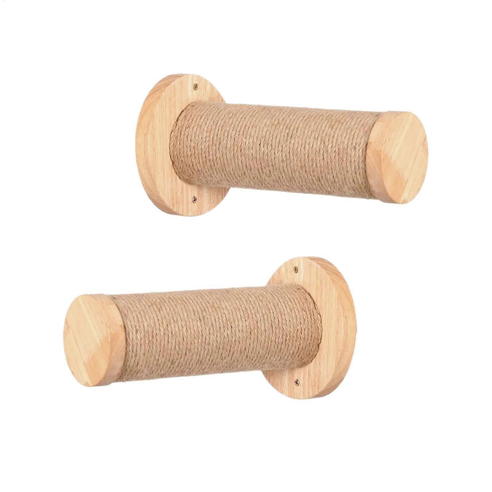 Wall Mounted Cat Tree - Wooden Cat Shelves with Scratching Post and Safe Ladder for Large Cats, Indoor Pet Furniture