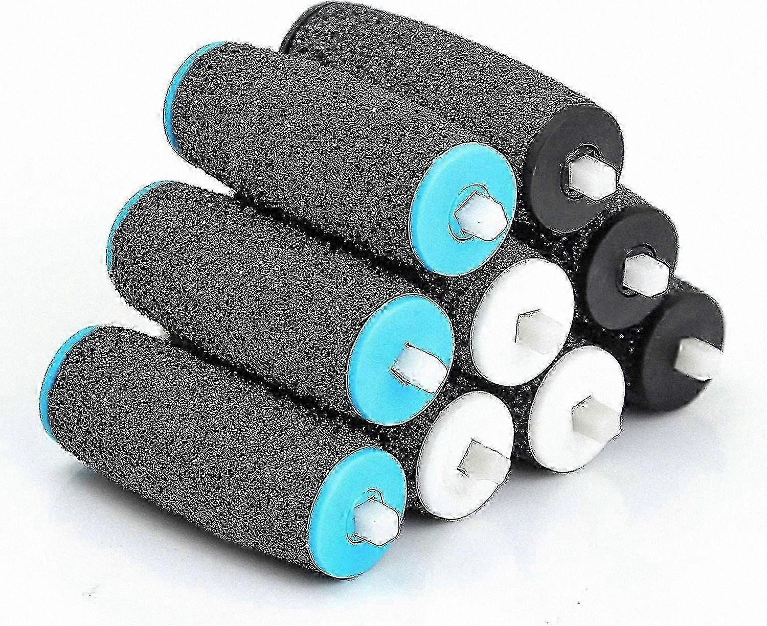 9-Pack Replacement Rollers for Foot Care Device with Smooth Finish Technology