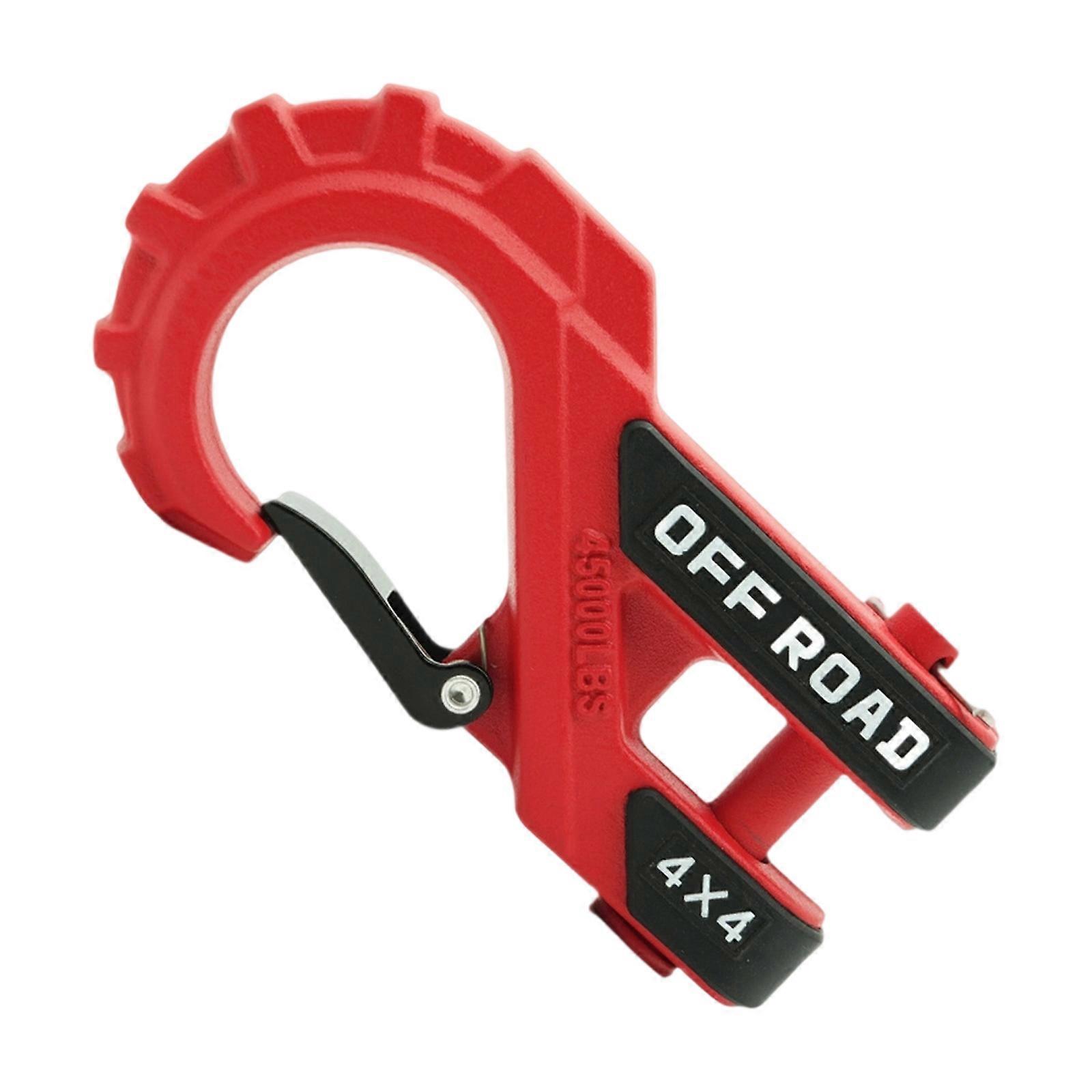Professional Towing Shackle with Detachable Safety Pin & High 20T Load Rating Corrosion Resistant Hook for Trailers  Red