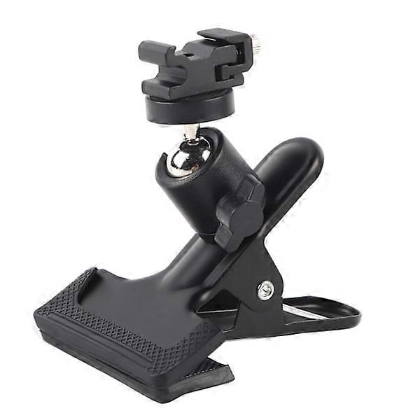 Metallic Photo Studio Background Clip with Ball Head Cold Shoe Mount and 1/4' Thread for Improved Stability