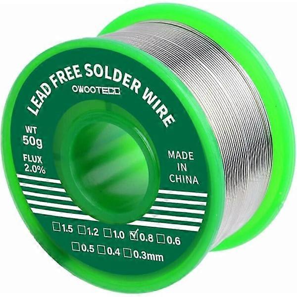 Solder Wire - 0.8 mm Solder Wire for Soldering Sn 99.3%, Cu 0.7% with Rosin Core 50 g