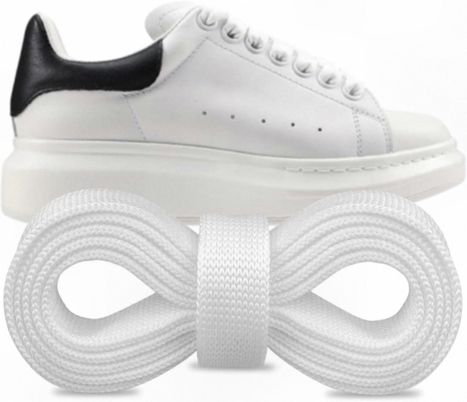 45-Inch White Shoelaces for Sneakers Replacement