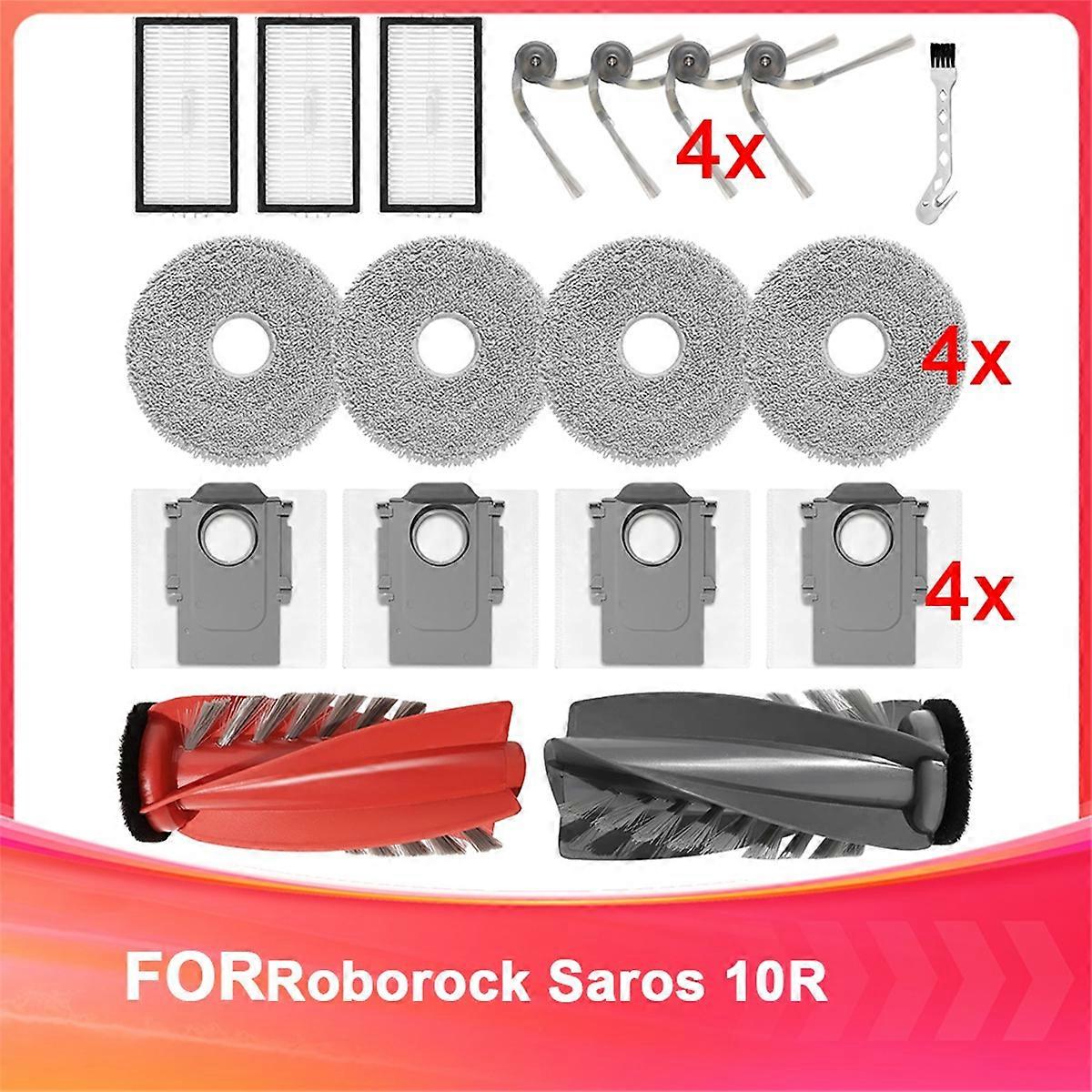 Accessory Set for Saros 10R Vacuum Cleaner Replacement Part, Main Brush, Wipes,Dust Bags,Side Brushes,Filters