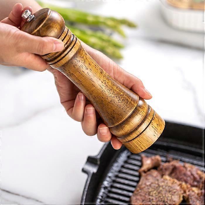 Pepper Mill - G - Oak Wood - Ceramic Grinder - Adjustable - Contemporary