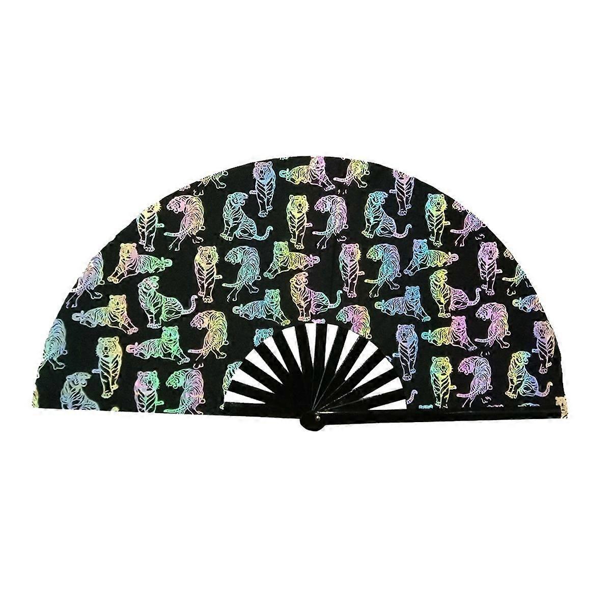 Reflective Folding Hand Fan for Festival Music Dancing Parties
