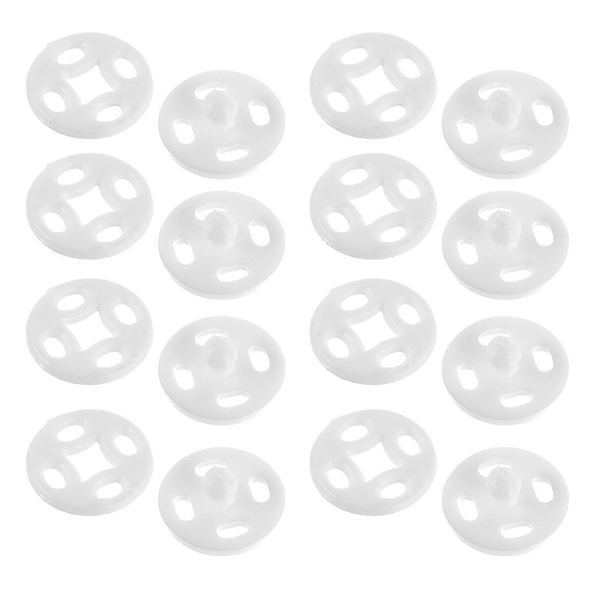 White Plastic Sewing Buttons for Clothes Crafts Durable Round Tshirt Buttons 10mm