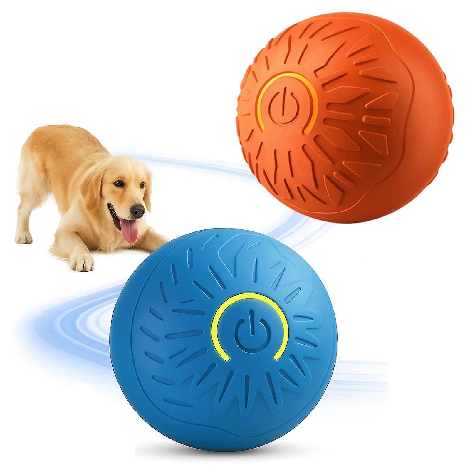 Interactive Dog Toys 2Pack Indoor Rolling Balls Puppy Play Cat Balls Compatible 360Degree Rolling Durable Enrichment