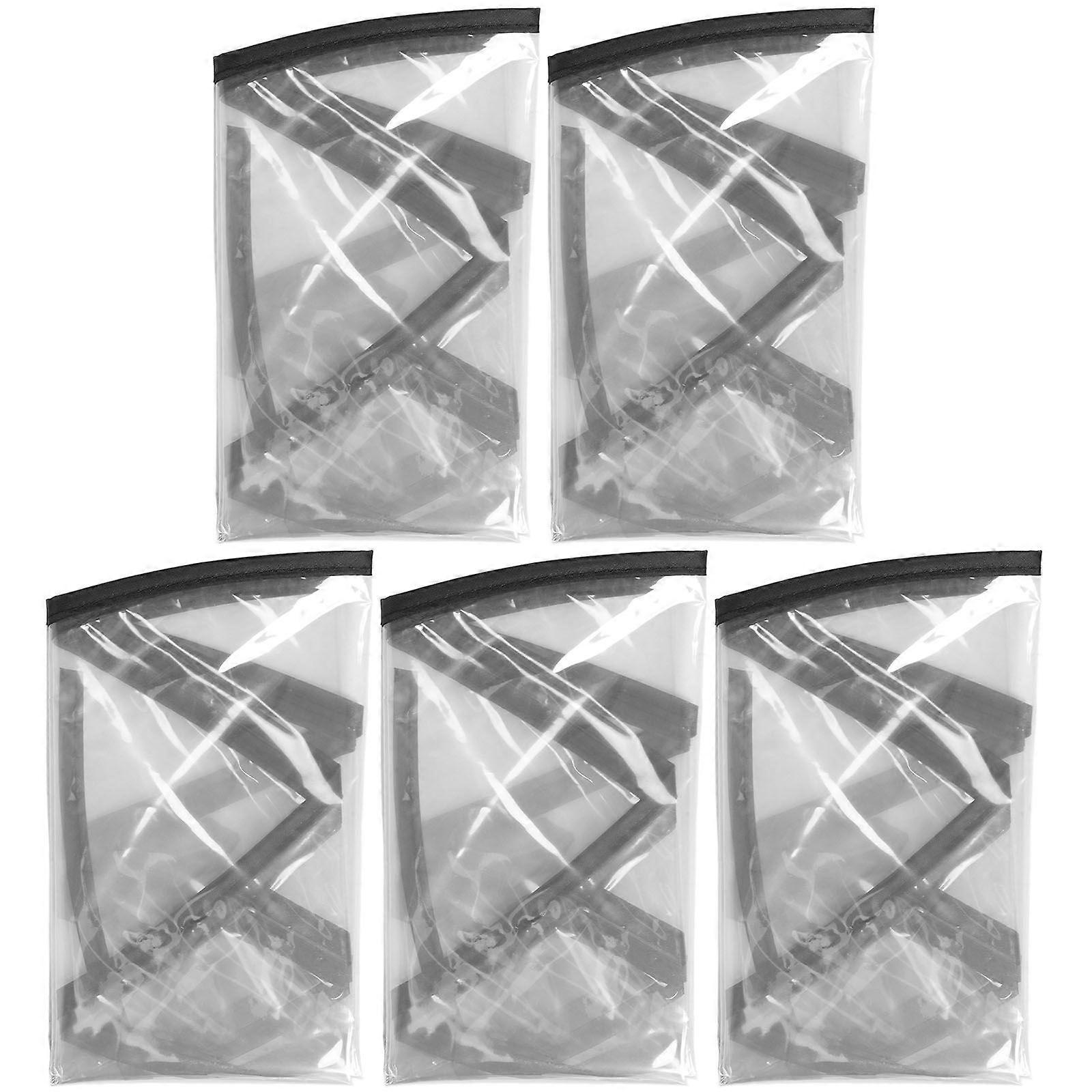 5kpl vedenpitävä sadekonepelti kirkkaat muoviset sadehatut suojaamaan kampausta kevyet ja kannettavat ulkoilun sadehatut