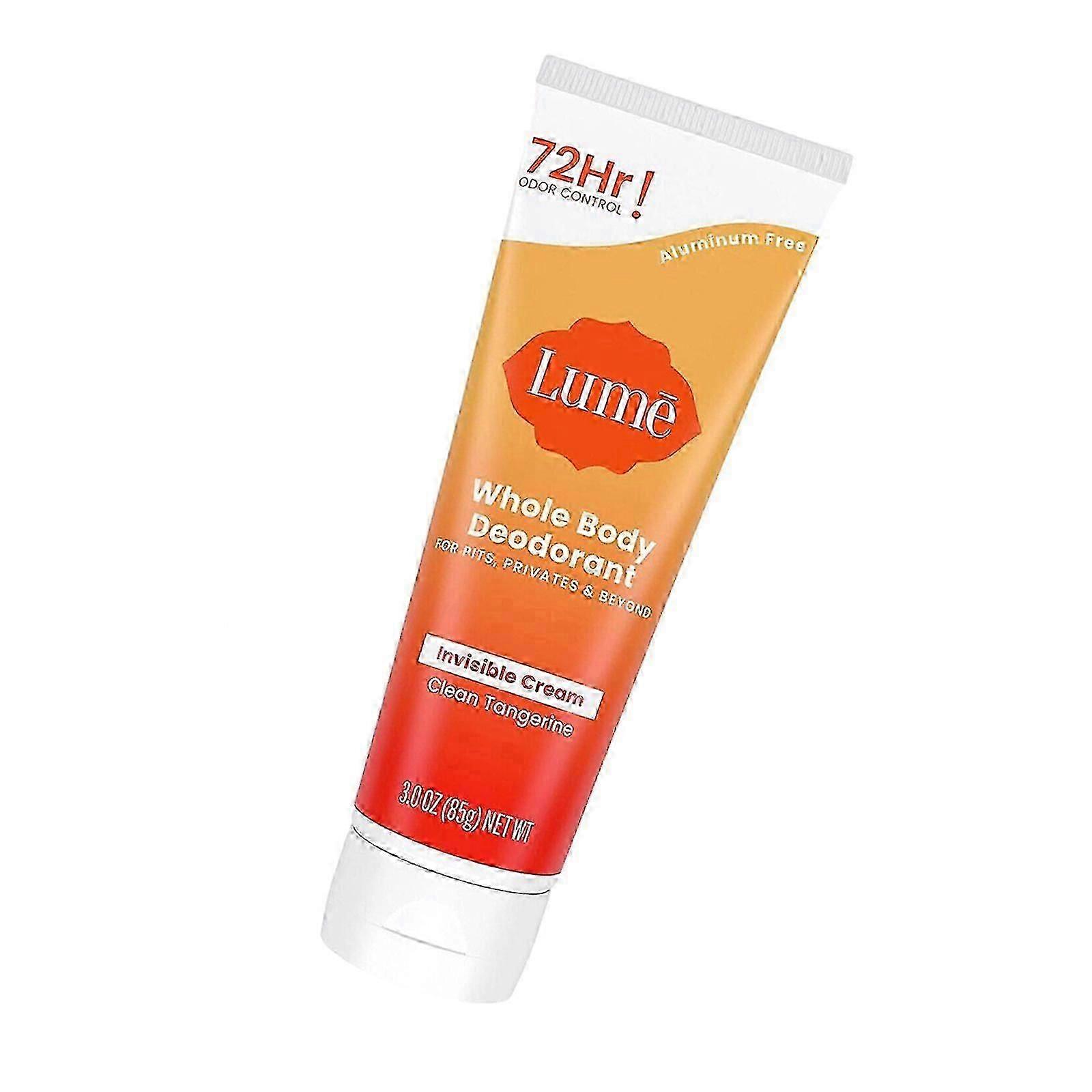 Lume Whole Body Deodorant Cream in Clean Tangerine, 72-Hour Odour Control