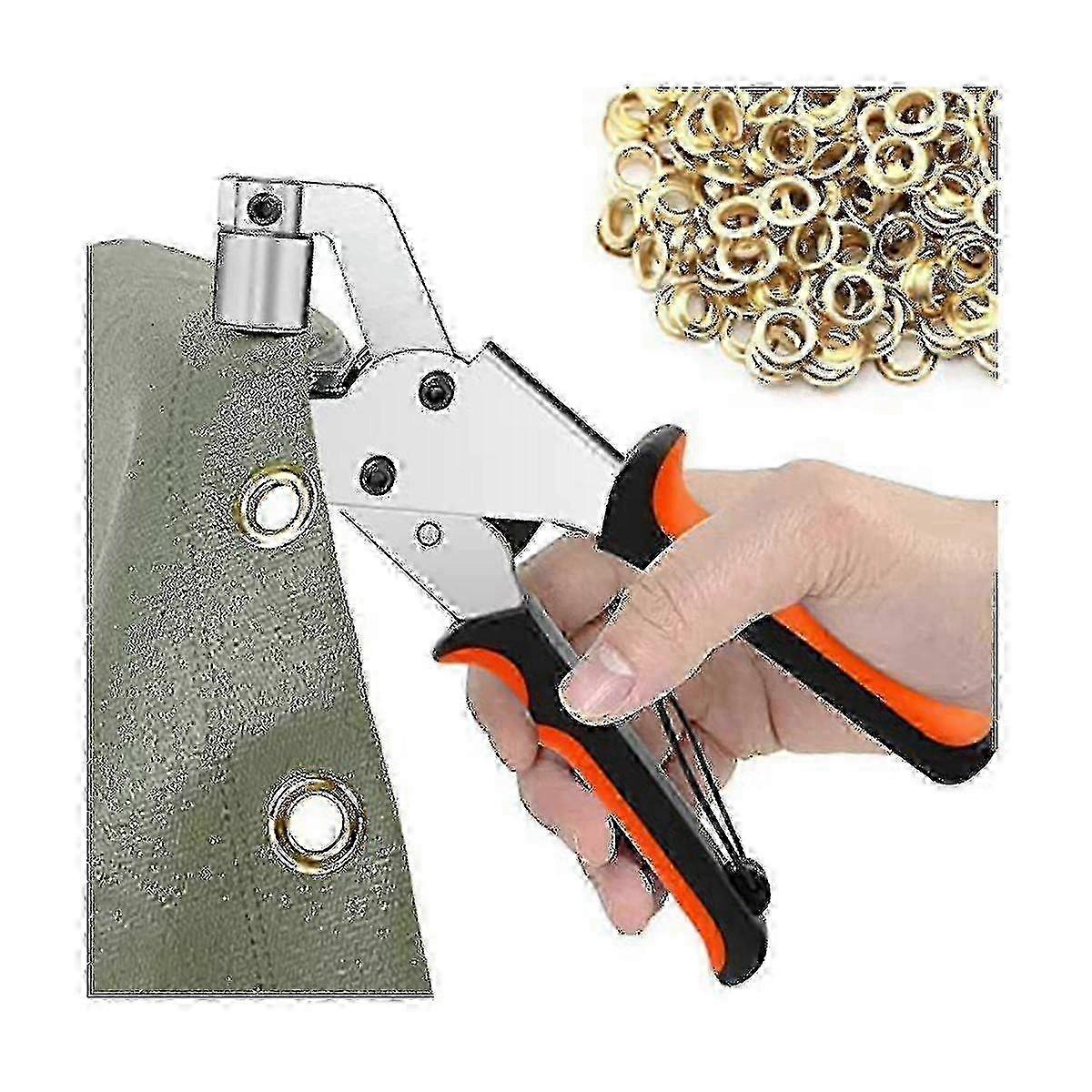 DIY Tarpaulin Eyelet Pliers 10mm - Includes 300 Eyelets for Secure Fixing 2025
