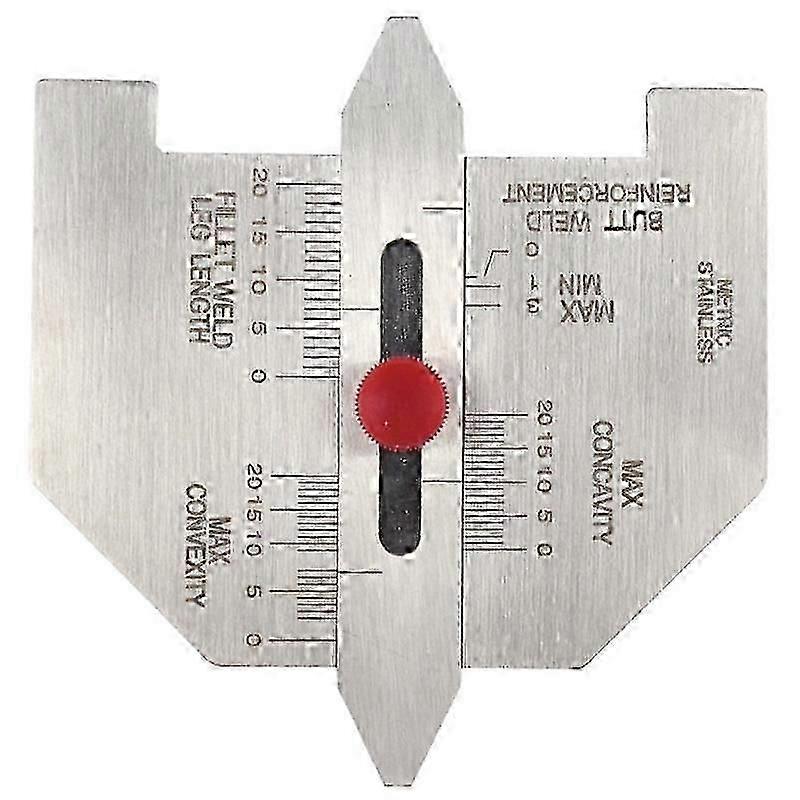 6 قطع لحام مقياس لحام التفتيش مقياس لحام التماس / جولة الزاوية / تاج اختبار حجم حاكم زاوية قياس كيت مجموعة مجموعة