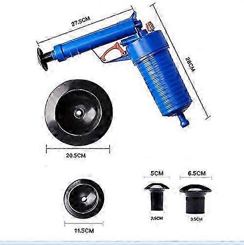 High-Pressure Air Drain Blaster, Blue Manual Pump Cleaner For Swift Clog Removal, Eco-Friendly No Chemicals, Instant Sink & Toilet Plunger With 2025