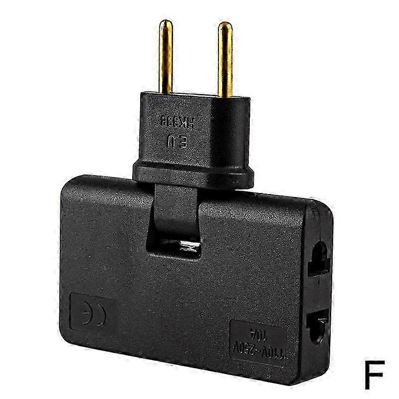 Rotate Plug Eu Converter One In Three 180 Degree Extension Plug Multi Plug Mini Slim Wireless Outlet Adapter Light Convenient