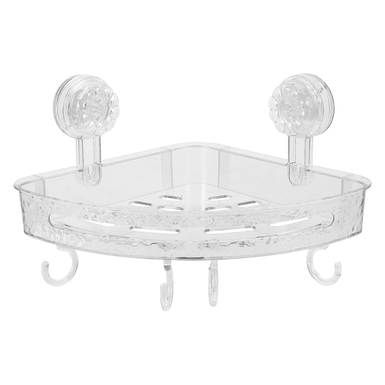Transparent Triangle Corner Rack for Bathroom Storage