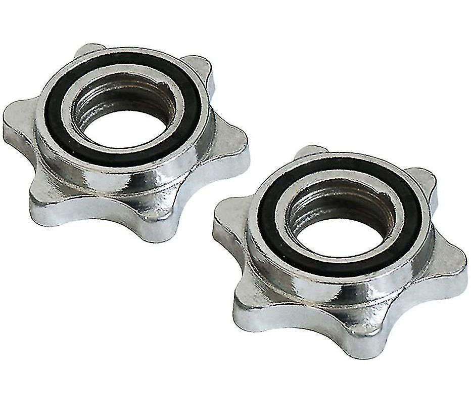 Standard Star Locks 25 Mm For Dumbbell Bars(2 Pcs, Silver)