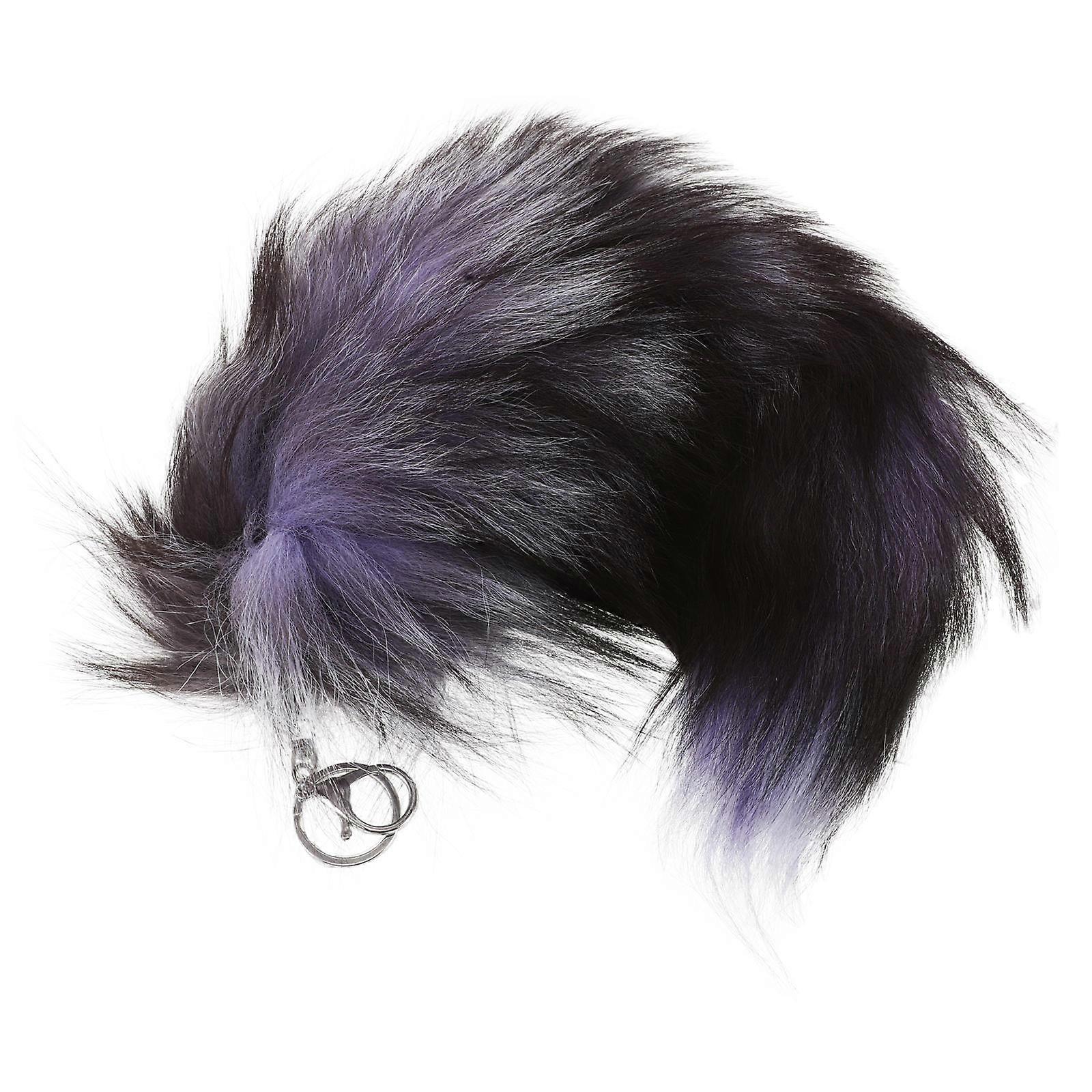 Fox Tail Keychain with Plush Keychain