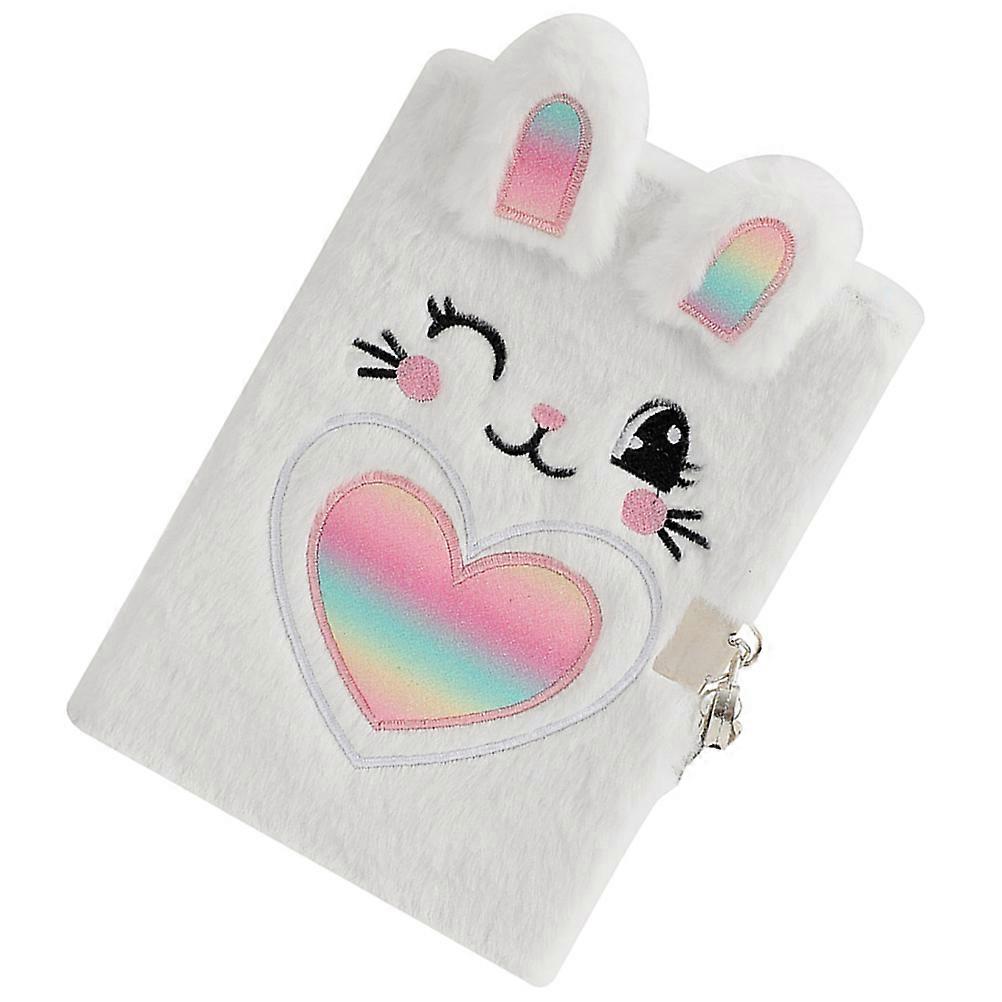 Plush Lockable Notebook for Note Taking Cute Diary with Lock 4Pcs