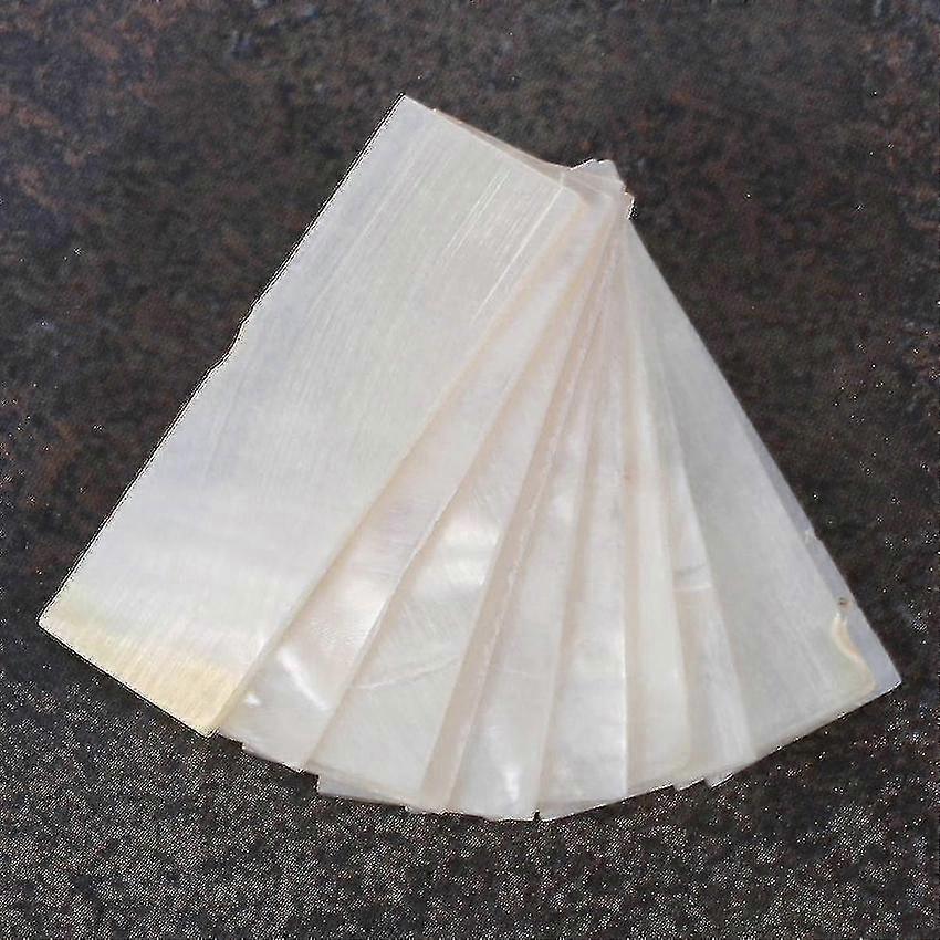 Perlmutt Muschelrohlinge 10 Stück weißes rechteckiges Blech Einlegematerial