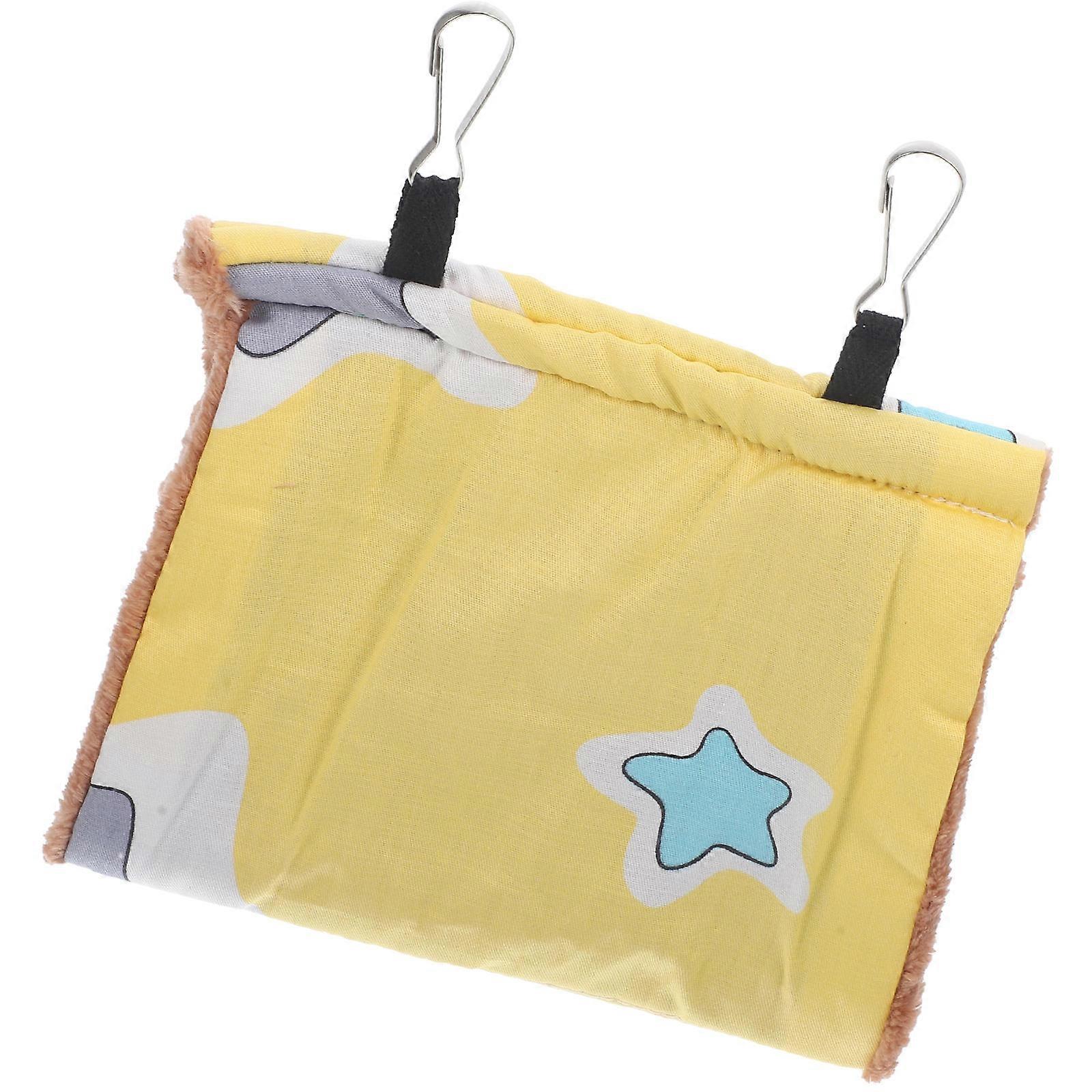 Yellow Cockatiels Hanging Hammock for Warm Winter Nest Cotton Material