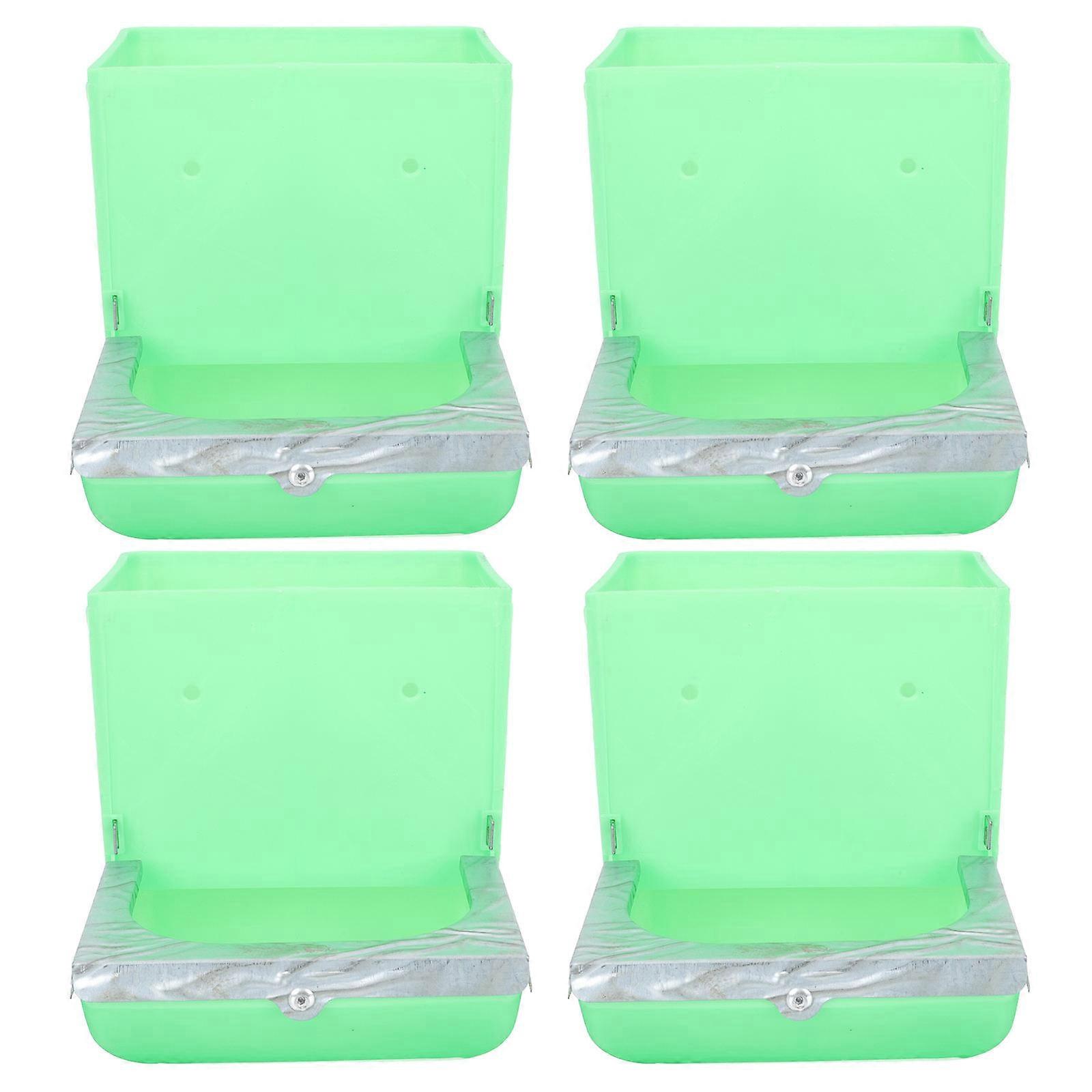 Rabbit Feeding Bowl Plastic Feeding Bowl for Daily Use 4Pcs Set
