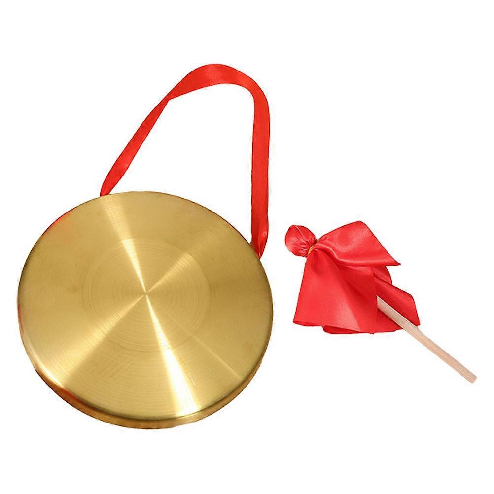 Traditional Copper Gong Chinese Instrument with Mallet for Home