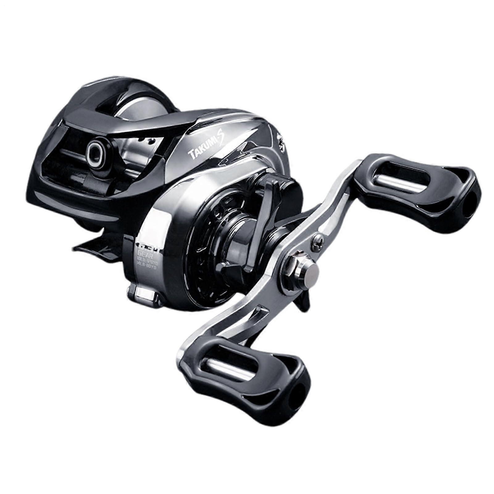 Spin Reel Carp Reels 6.3:1 Gear Ratio For Freshwater Saltwater, Trolling Casting Spool, RightHand Retrieve, Silver