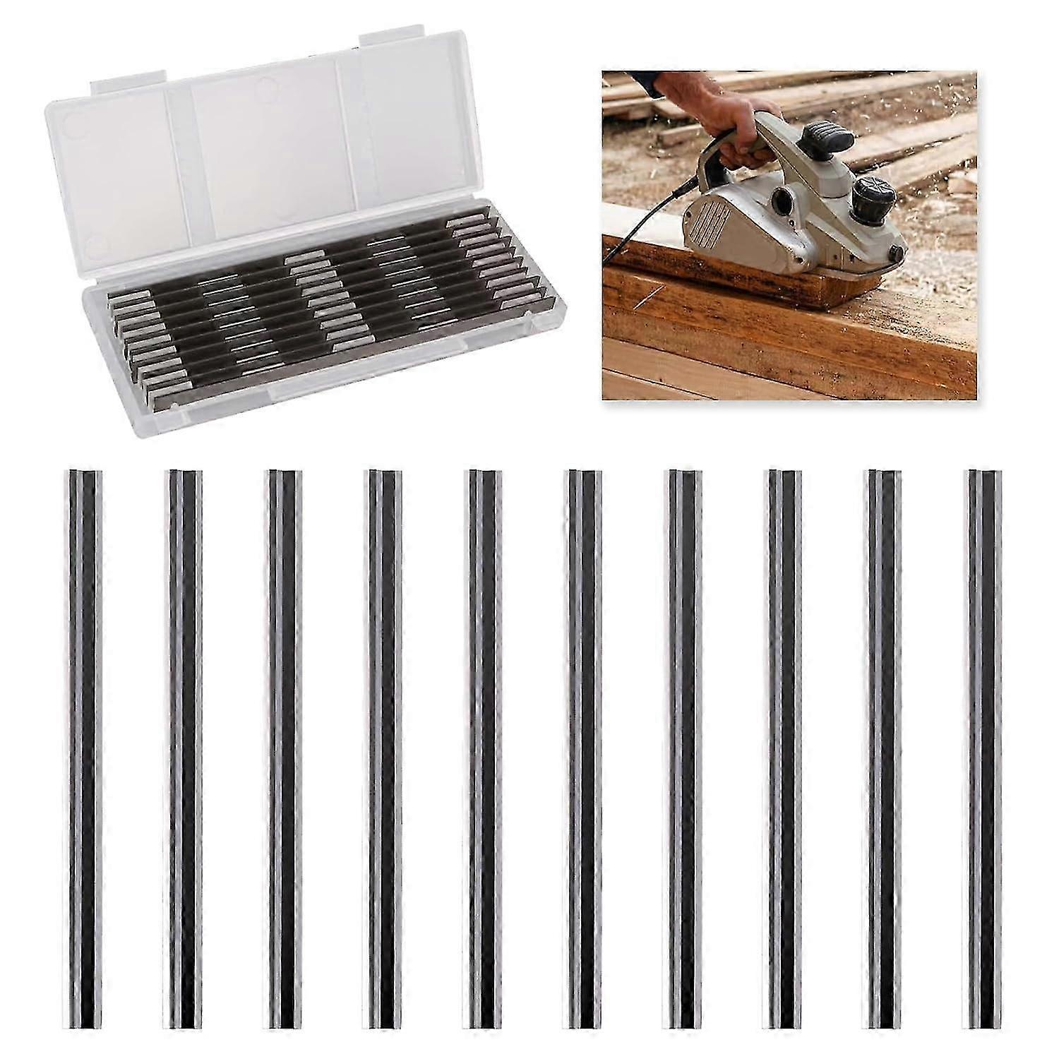 Multi-brand compatible planer blades 10-pack 82mm length