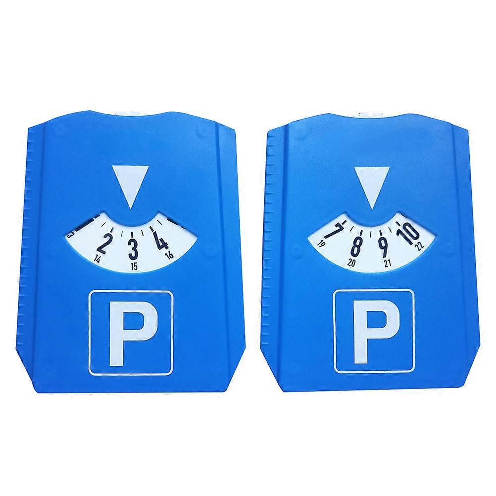 2Pcs Creative Snow Removal Tool For Car Accessories In Blue With Round Disc Function For Winter Driving