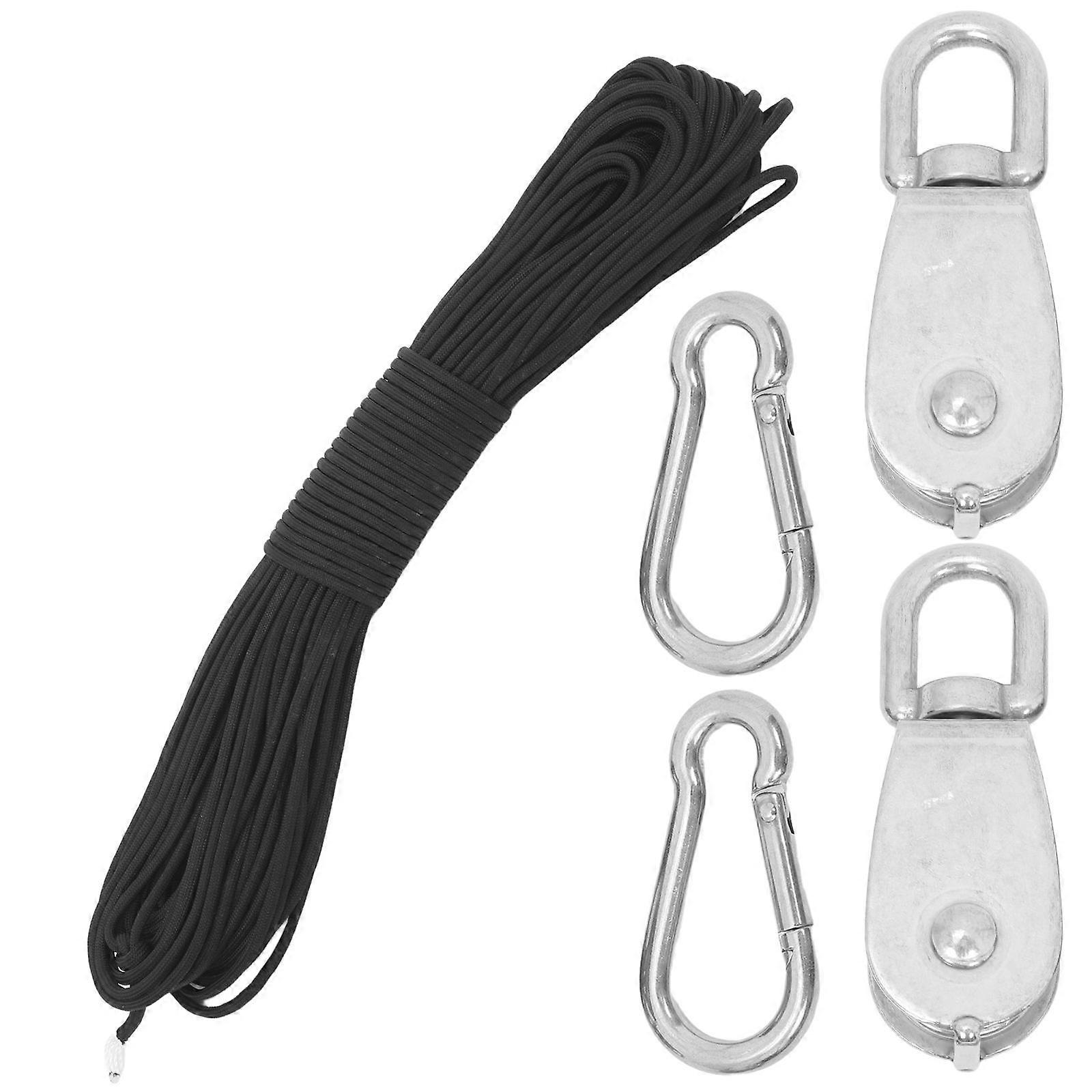 Stainless Steel Single Pulley Block for Lifting with Swivel Hook 1Set