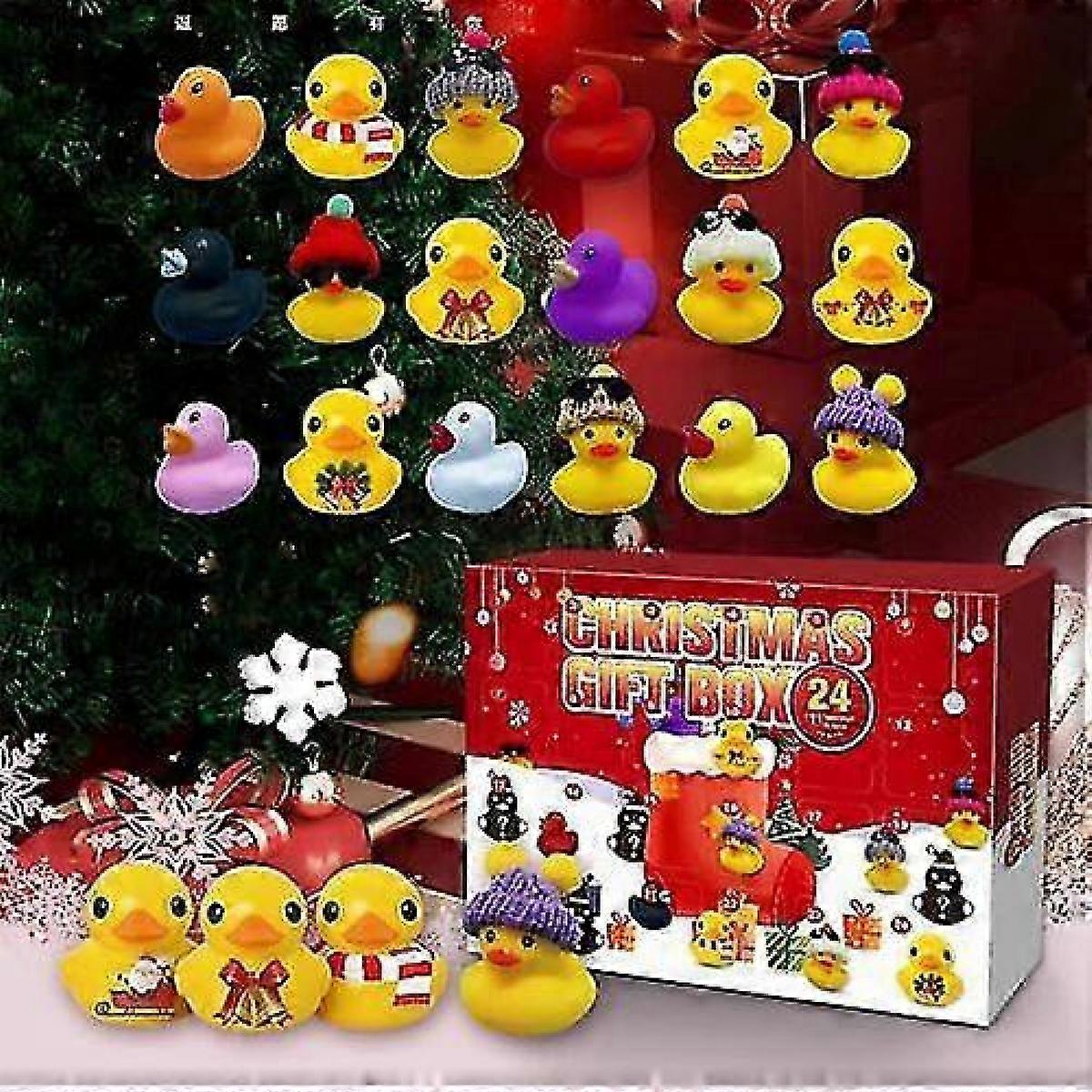 2025 Christmas Advent Calendar Blind Box Kids Gift 24 Grids Rubber Duck -C46