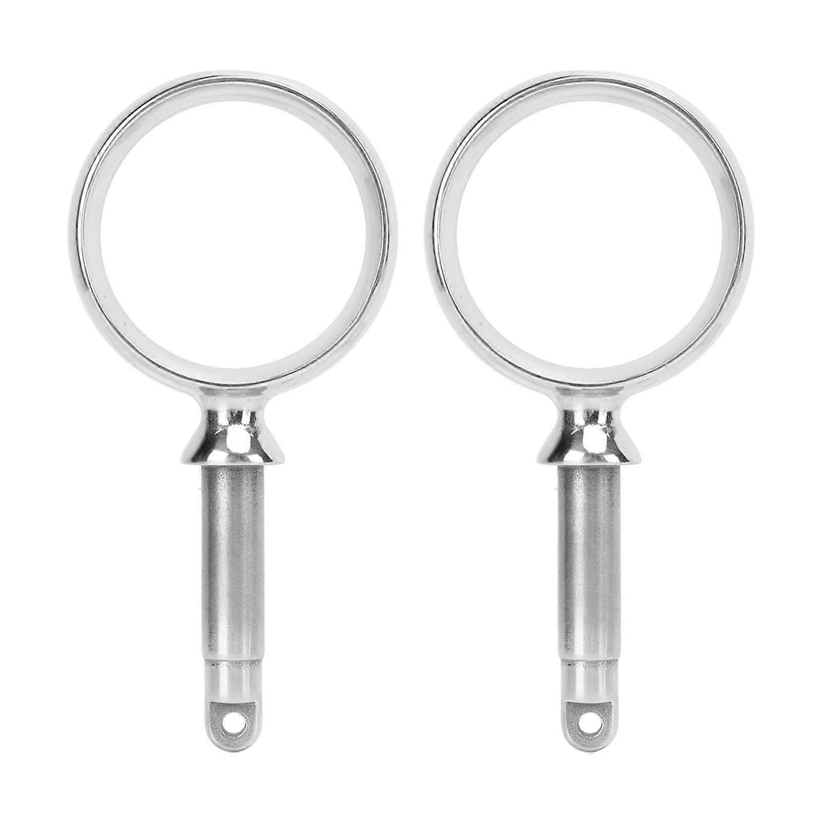 1 Pair Boat Stainless Steel Oarlock 2 Inch ID Mirror Finish Rowlock Paddle Brackets for Standard Size Paddles